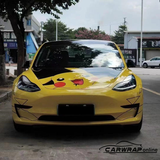 Pikachu Custom Car Vinyl Wrap