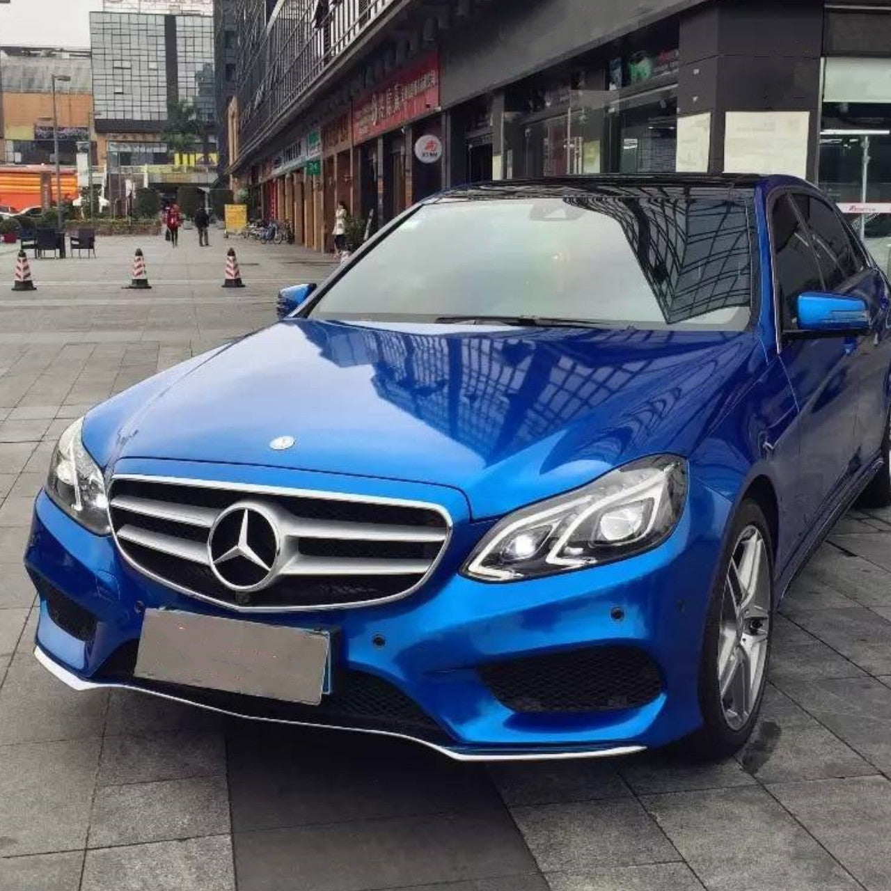 Quality Gloss Metallic Jazz Blue Car Vinyl Wrap For Sale |
