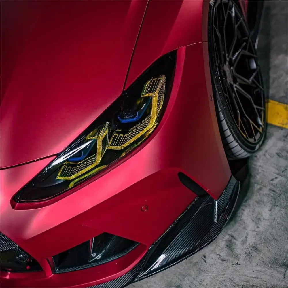 PET Matte Metallic Ceramics Red Car Vinyl Wrap