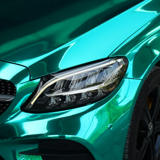 Chrome Mirror Mint Green Car Vinyl Wrap (Non-Stretchable)