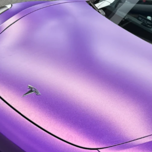 Benz Matte Diamond Purple Gold Car Vinyl Wrap