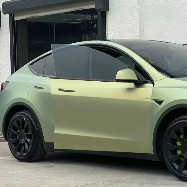 PET Matte Lightning Green Car Vinyl Wrap