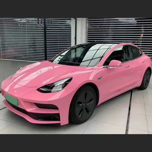 Quality Gloss Crystal Light Pink Car Vinyl Wrap For Sale |