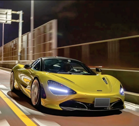 Super Bright Metallic Austin Yellow Car Vinyl Wrap