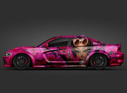 Quality Trendy Cool Girl Customized Car Vinyl Wrap For Sale |