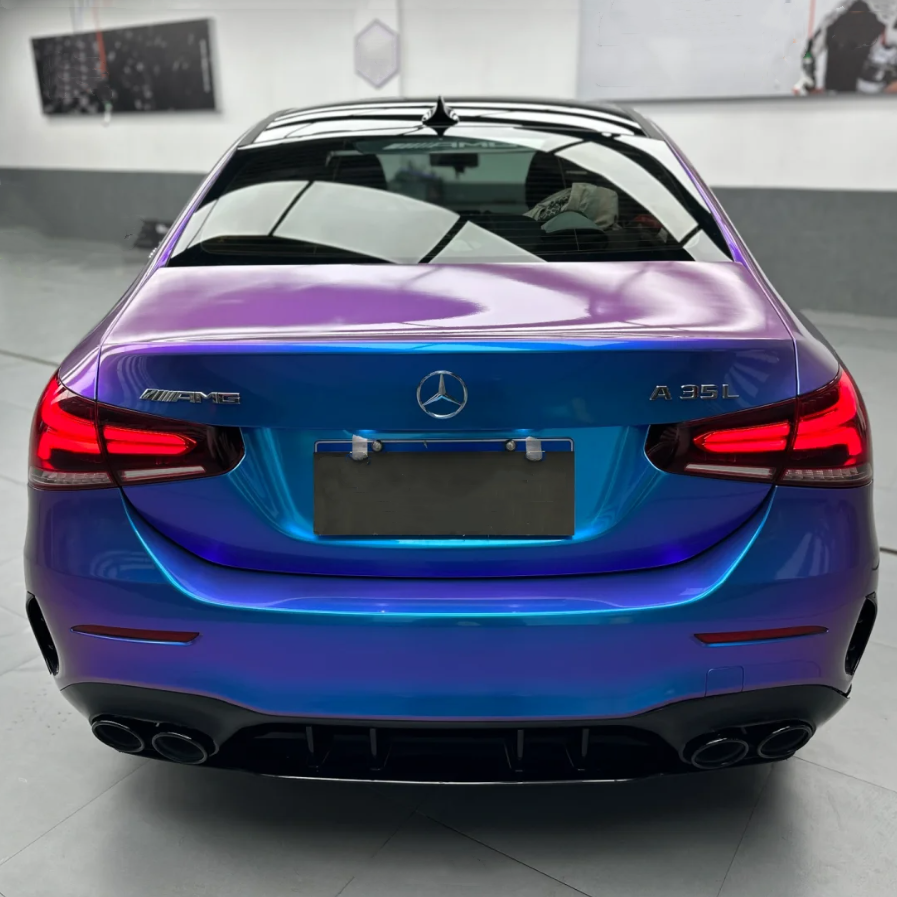 Quality Gloss Auroral Blue Purple Car Vinyl Wrap For Sale |