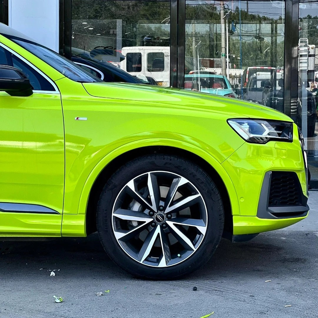 Gloss Crystal Bur Green Car Vinyl Wrap