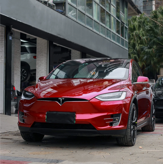 Gloss Metallic Cherry Red Car Vinyl Wrap