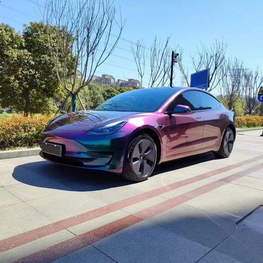 Quality Gloss Metallic Green Galaxy Car Vinyl Wrap For Sale |