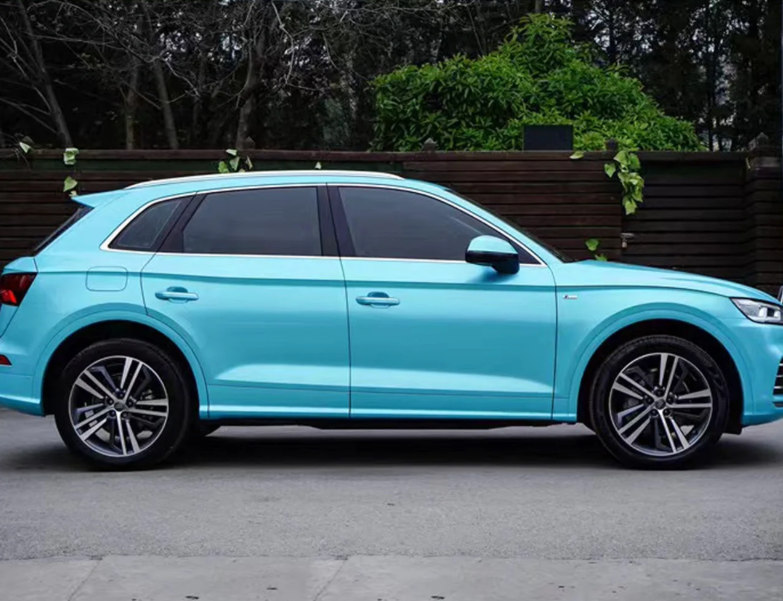 Quality Gloss Metallic Paint Ocean Blue Car Vinyl Wrap For Sale |