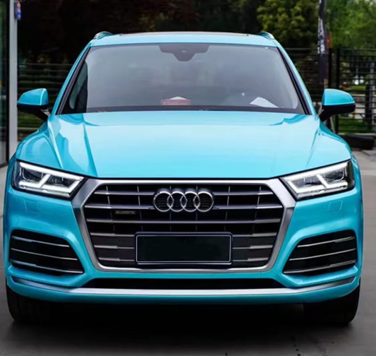 Quality Gloss Metallic Paint Ocean Blue Car Vinyl Wrap For Sale |