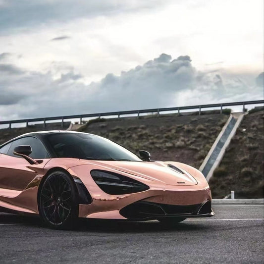 Quality Gloss Rose Gold Mirror Chrome Car Vinyl Wrap For Sale |
