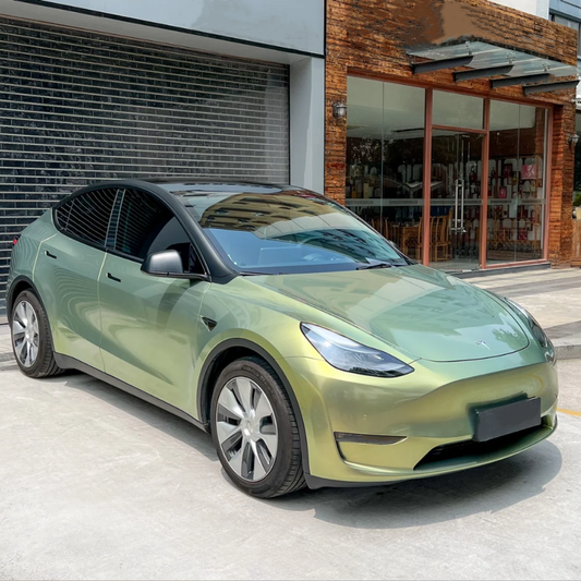 Quality Gloss Urban Bamboo Green Car Vinyl Wrap For Sale |
