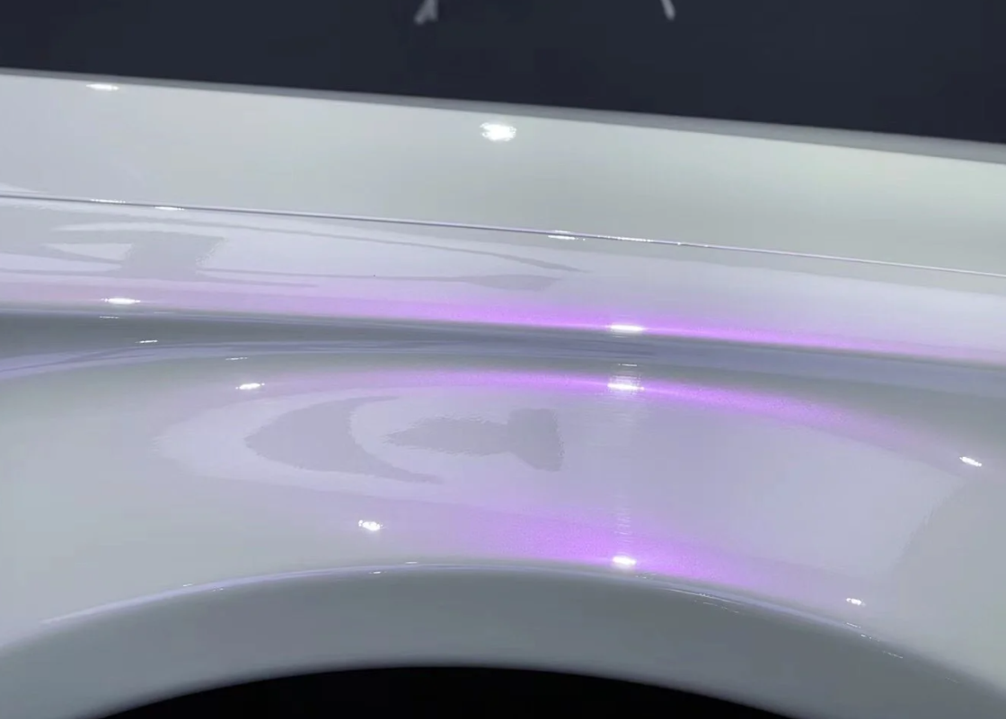 Quality Gloss White Purple Car Vinyl Wrap For Sale |