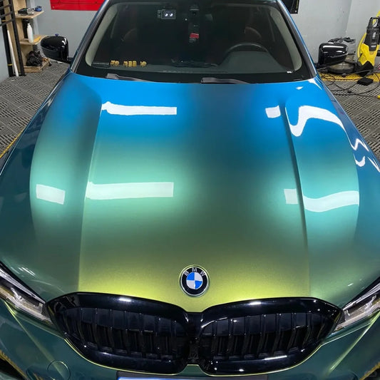 Glossy Chameleon Jungle Green Car Vinyl Wrap