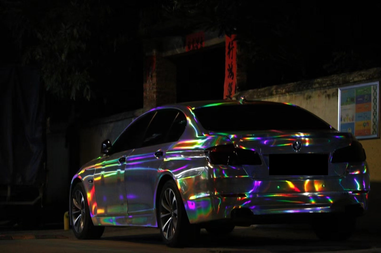 Laser Electroplated Silver Car Vinyl Wrap - 10% OFF All The Time