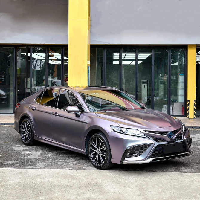 Quality Matte Capri Purple Grey Car Vinyl Wrap For Sale |