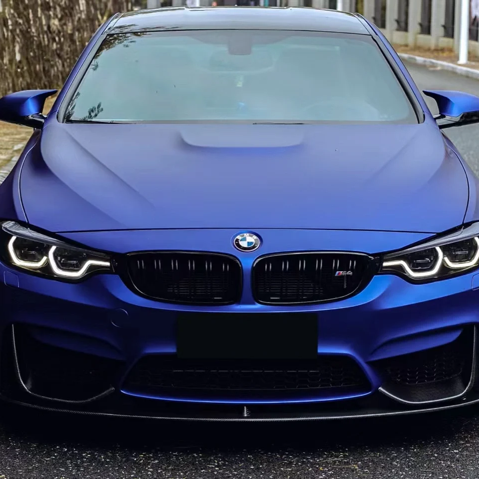 Matte Chrome Blue Car Vinyl Wrap