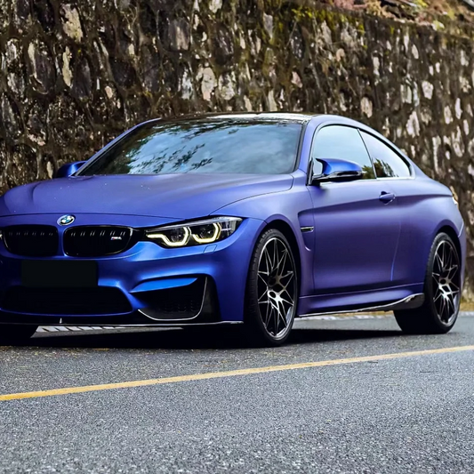 Matte Chrome Blue Car Vinyl Wrap