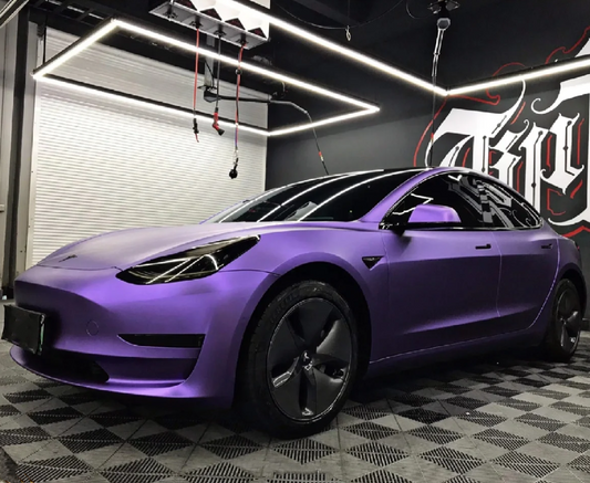 Quality Matte Heavy Metal Sparkle Purple Car Vinyl Wrap For Sale |