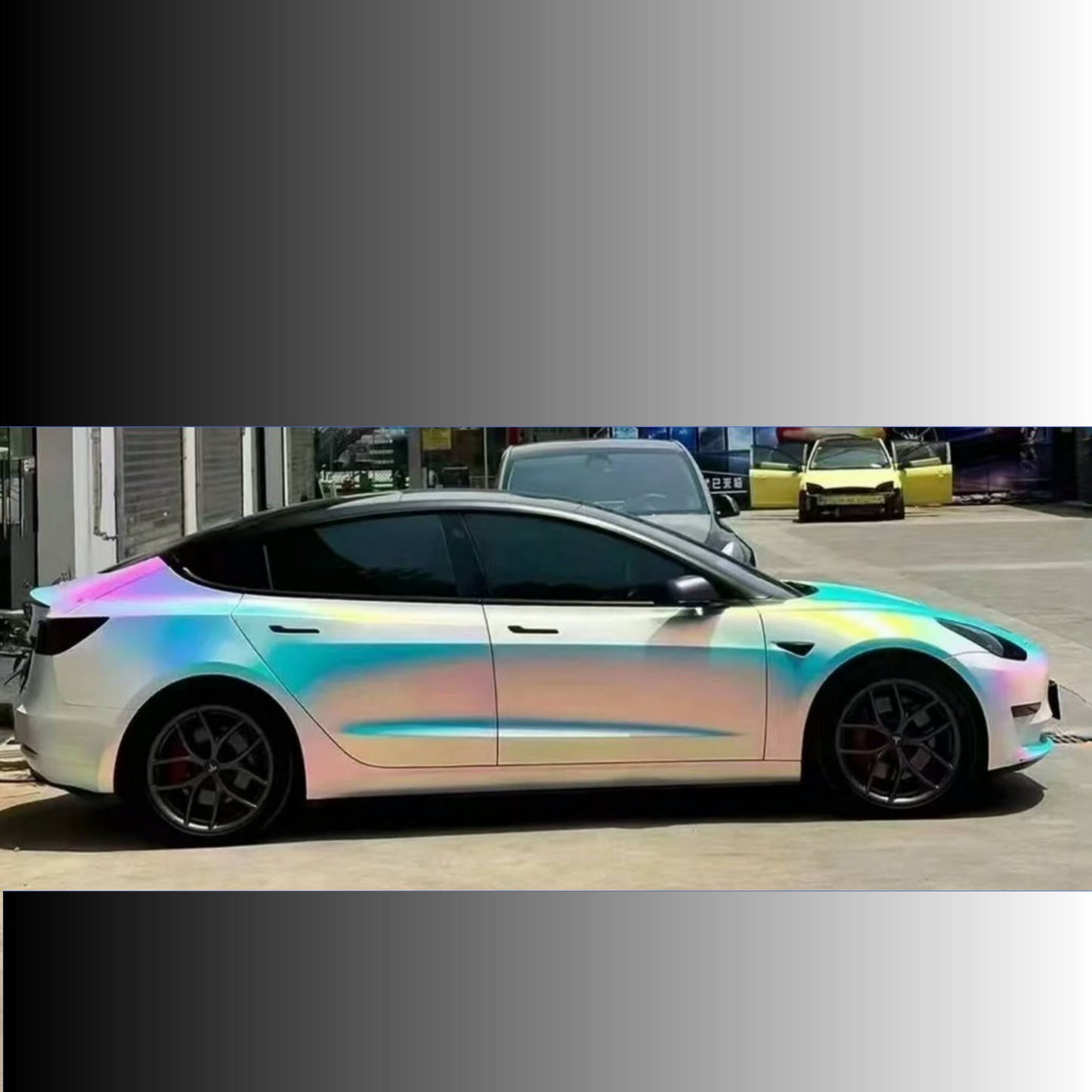 Quality Matte Holographic Rainbow Neo Chrome Car Vinyl Wrap Non-stretchable For Sale |
