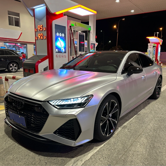 Matte Metallic Metal Silver Car Vinyl Wrap