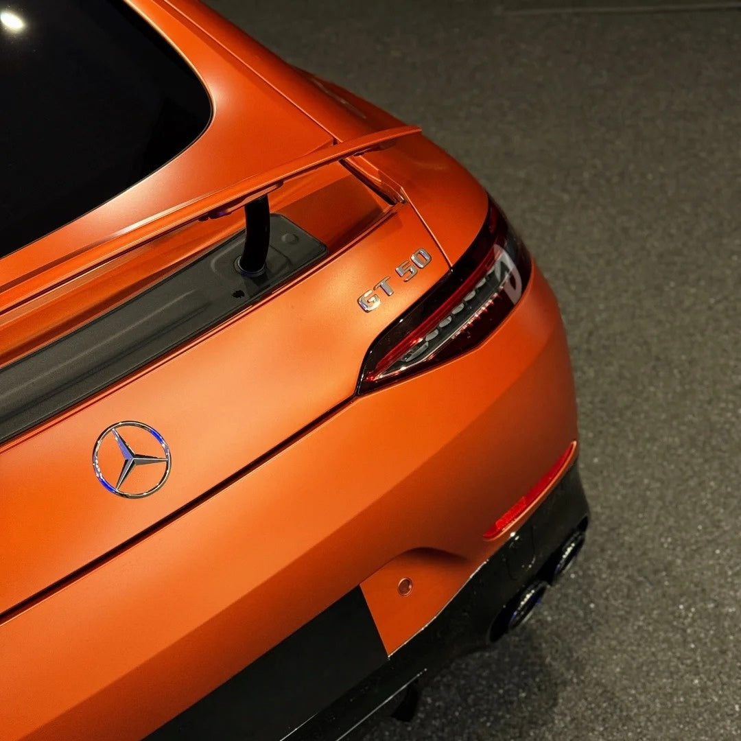 Matte Metallic Orange Car Vinyl Wrap