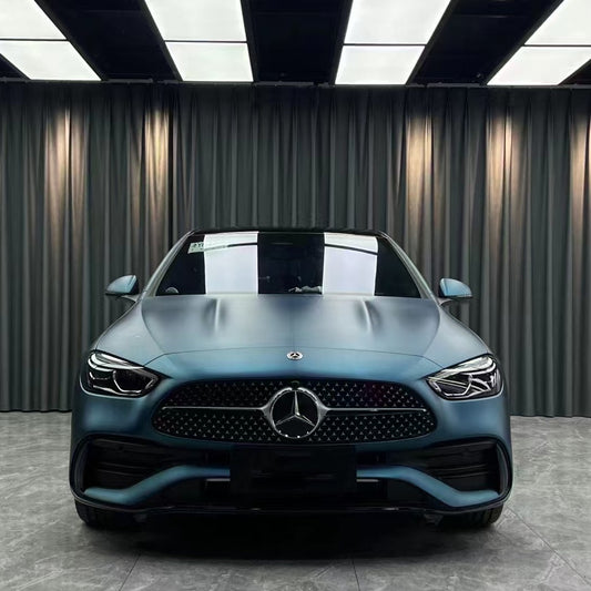 Matte Night Blue Car Vinyl Wrap