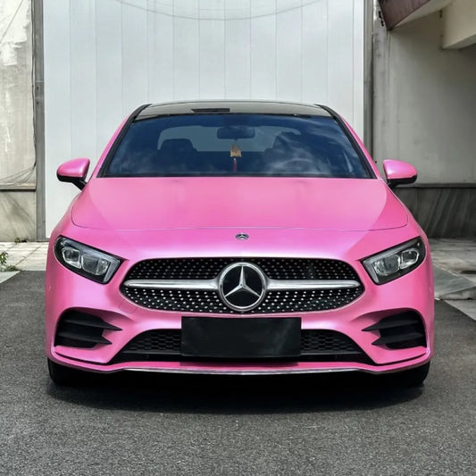 Quality Matte Pure Metal Princess Pink Car Vinyl Wrap For Sale |