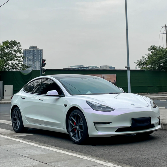 Quality Matte White Purple Car Vinyl Wrap For Sale |