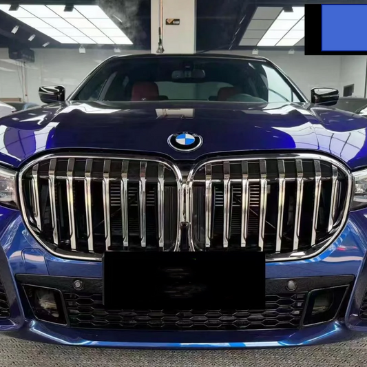 Porsche BMW Gloss PET Gentian Blue Car Vinyl Wrap