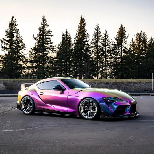 PET Gloss Shifting Green Purple Car Vinyl Wrap