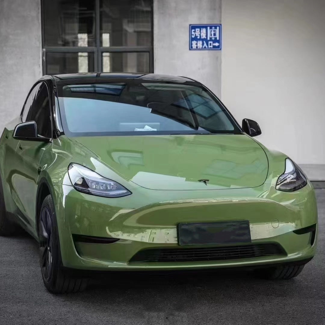 Tesla Gloss PET Racing Green Car Vinyl Wrap