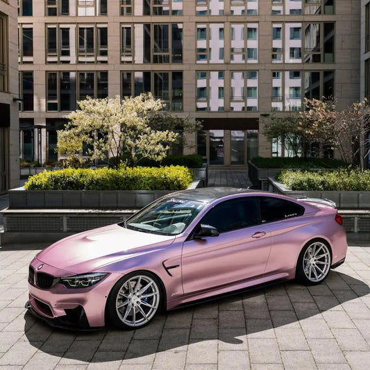 Porsche BMW Tesla Benz Gloss PET Bentley Passion Pink Car Vinyl Wrap