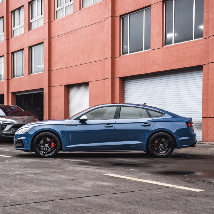 Quality Porsche Gloss Neptune Blue Car Vinyl Wrap For Sale |