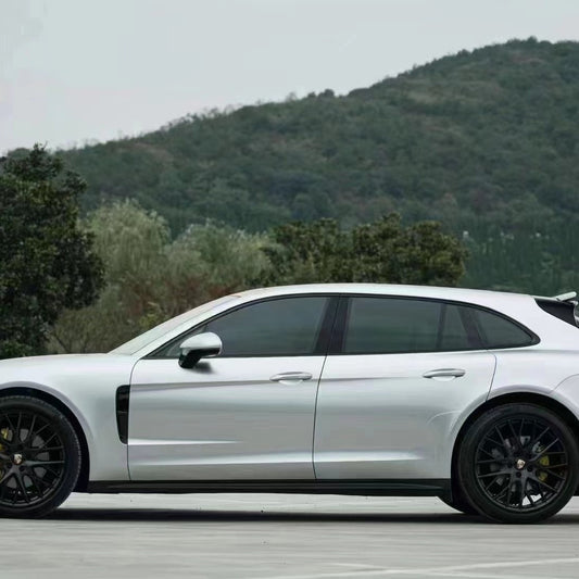 Porsche Gloss PET Metal Liquid Star Silver Car Vinyl Wrap