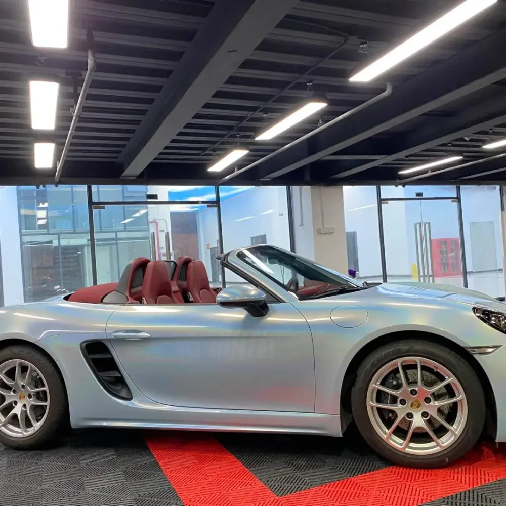 Quality Rainbow Holographic Ocean Blue Car Vinyl Wrap For Sale |