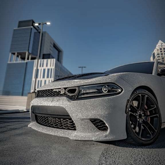 Super Glitter Silver Car Vinyl Wrap Car Vinyl Wrap