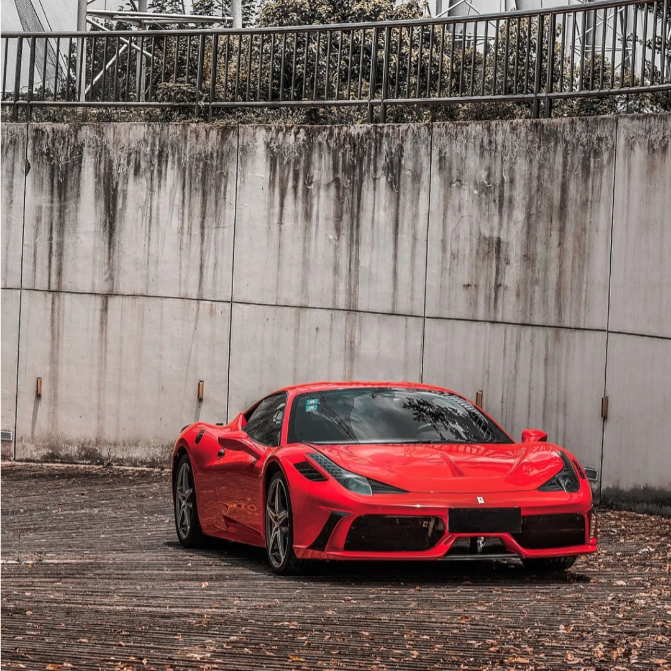 Super Gloss Ferrari Red Car Vinyl Wrap