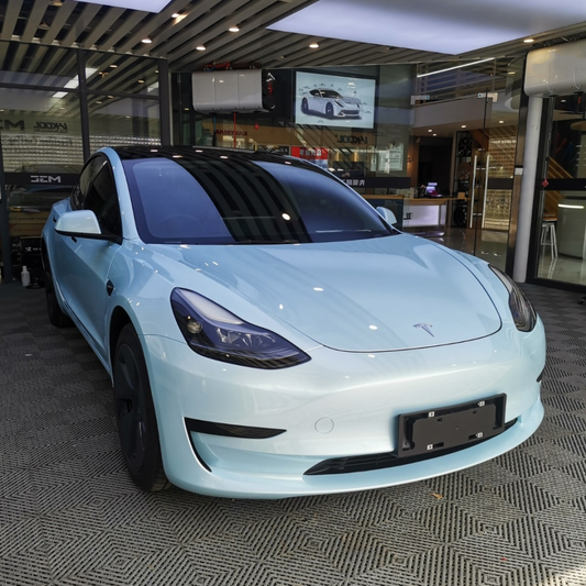 Quality Super Gloss Macaron Blue Car Vinyl Wrap For Sale |