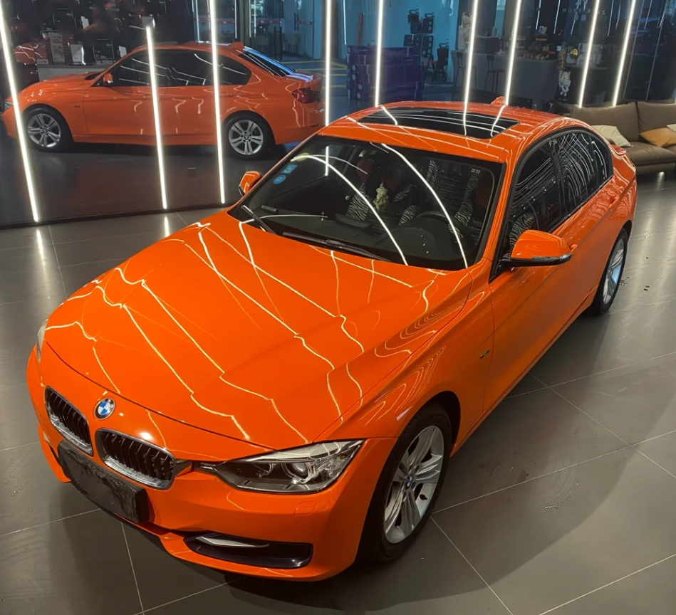 Super Gloss Orange Car Vinyl Wrap