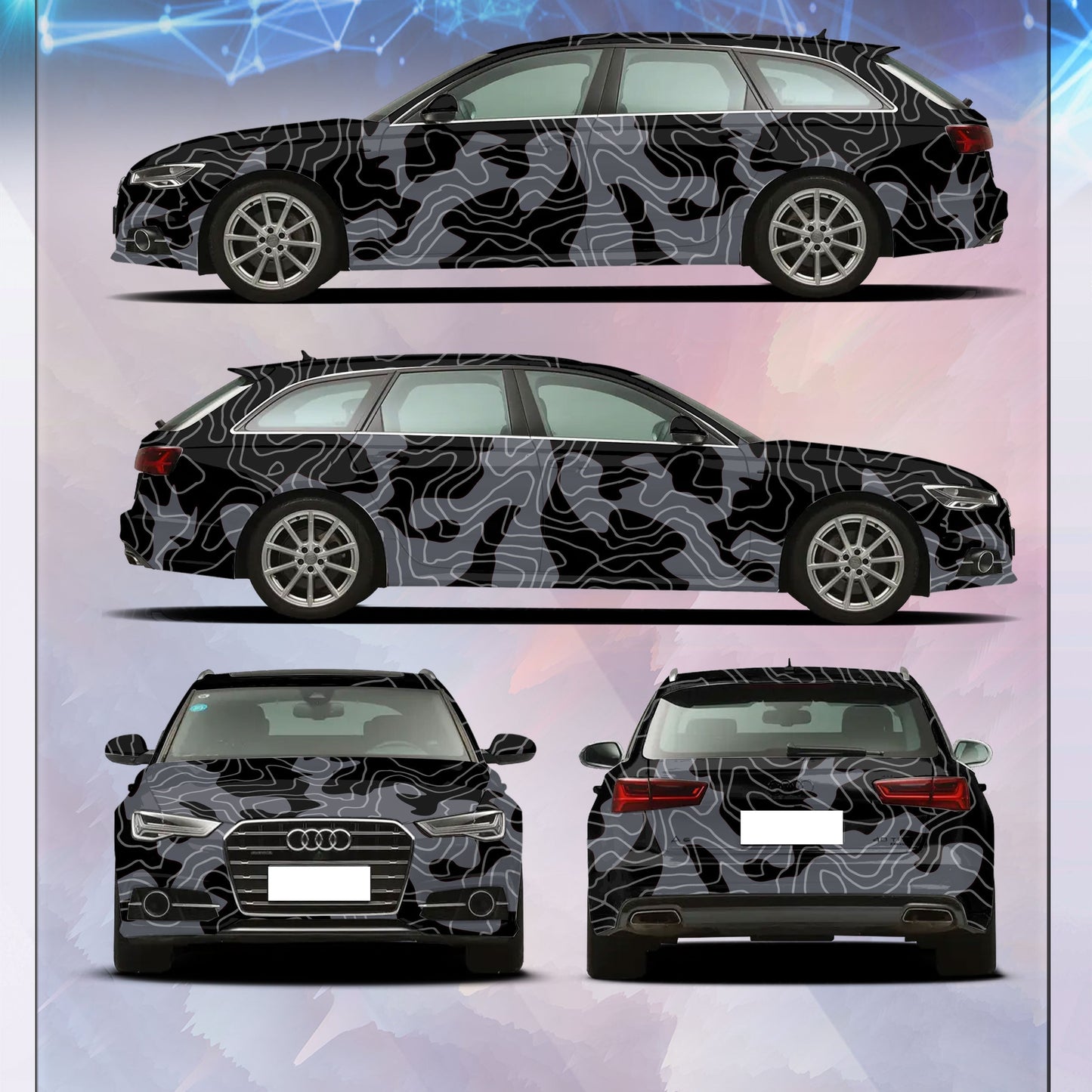 Quality Terrain Texture Customized Car Vinyl Wrap For Sale |