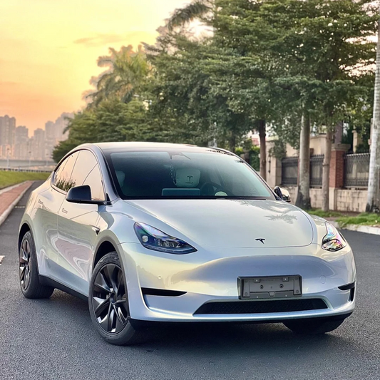 Tesla Glossy Magic Gold Blue Car Vinyl Wrap