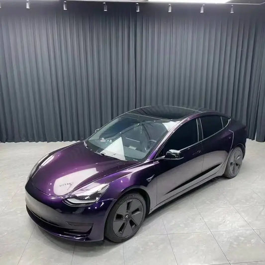 Quality TPU Gloss Ghost Midnight Purple Car Vinyl Wrap For Sale |