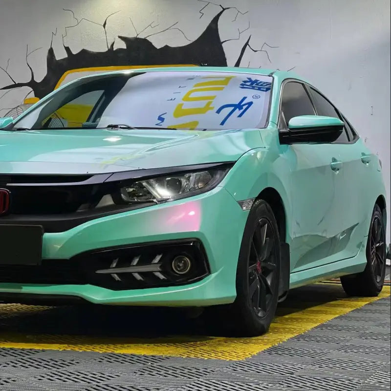 Quality TPU Gloss Metallic Racing Tiffany Car Car Vinyl Wrap For Sale |