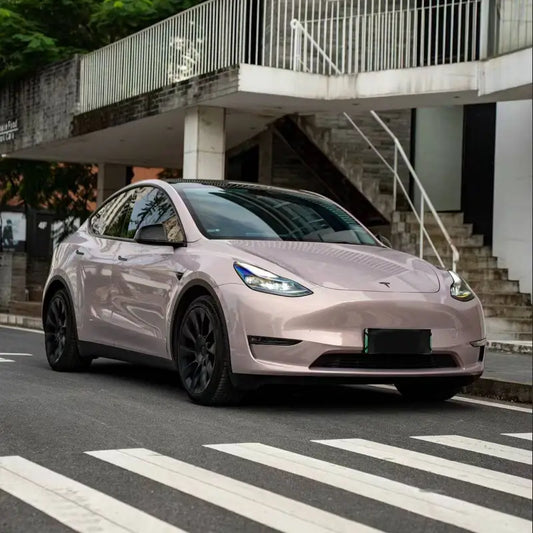 Quality TPU Gloss Metallic Rouge Pearl Pink Car Vinyl Wrap For Sale |