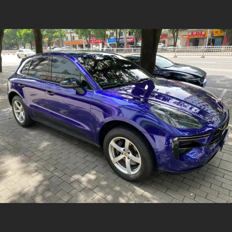 Quality TPU Gloss Metallic Royal Blue Car Vinyl Wrap For Sale |