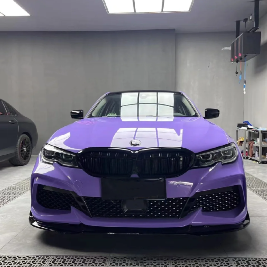 Quality TPU Super Gloss Lavender Purple Car Vinyl Wrap For Sale |