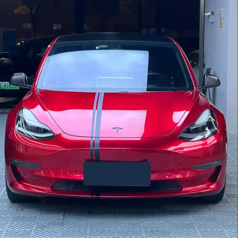 Quality TPU Tesla Gloss Midnight Cherry Red Car Vinyl Wrap For Sale |