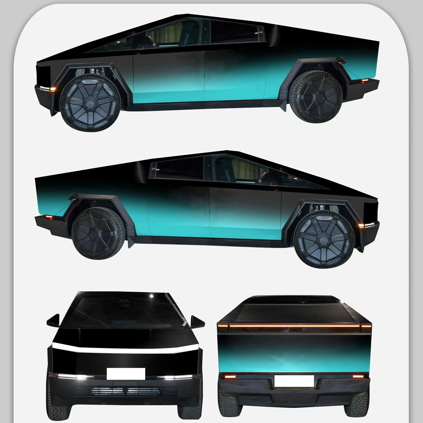 Quality Blue-Black Gradient Customized Car Vinyl Wrap For Sale |